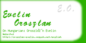 evelin oroszlan business card